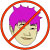 icon of no purple hair