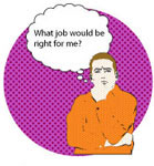 Person thinking about what sort of job they would like to do.