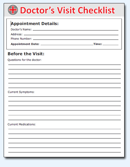 Doctor's Visit Checklist